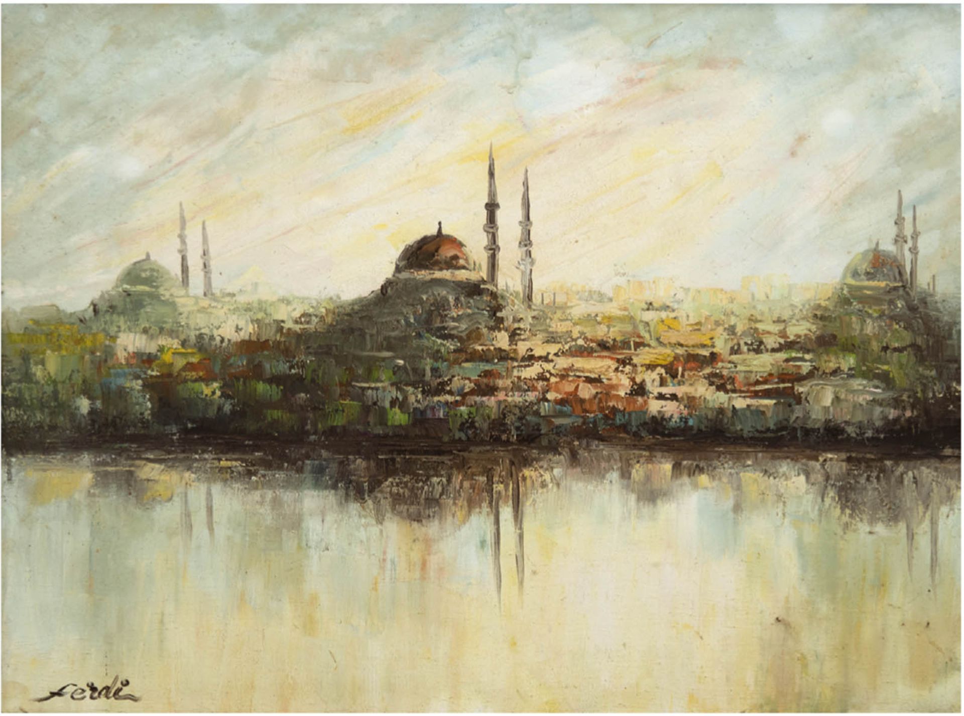 Ferdi (20. Jh.) "Istanbul", Öl/Lw., sign. u.l., 40x49 cm, Rahmen