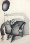 Hirschmann, Lutz (1949 Meißen, DDR Künstler) "Der Luftballon", Litho., in der Platte sign.