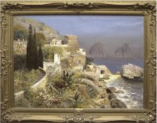 Arnegger, Alois (1879 Wien-1963 Wien) "Sommer auf Capri", Öl/Lw., sign. u.l., 90x123 cm, Rah