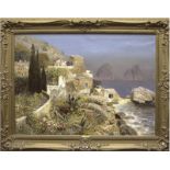 Arnegger, Alois (1879 Wien-1963 Wien) "Sommer auf Capri", Öl/Lw., sign. u.l., 90x123 cm, Rah