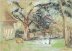 Wilhelm, Paul (1886 Greiz-1965 Radebeul) "Im Garten", Pastell/Papier, sign. u.r., 39x49 cm, i