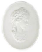 Meissen-Plakette "Bildnis der Friederike", Entw. Johann Gottfried Schadow (1764-1850), aus de