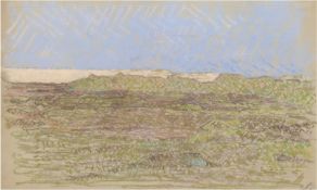 Hauptmann, Ivo (1886 Erkner-1973 Hamburg/Dresden) "Dünenlandschaft", Pastell, unsign.,rückseitig