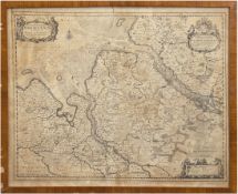 Karte "Ducatus olim Episcopatus Bremensis...", Stich, leicht fleckig, 45x55 cm, hinterGlas und