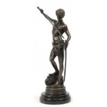 Bronze-Figur "David besiegt Goliat", Nachguß 20. Jh., bez. "A. Mercie", braun patiniert,