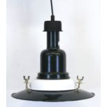 Industrie-Deckenlampe, Metall, gefaßt, 1-flammig, H. 70 cm (mit Kabel), Dm. 31 cm