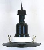 Industrie-Deckenlampe, Metall, gefaßt, 1-flammig, H. 70 cm (mit Kabel), Dm. 31 cm
