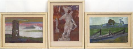 Frankenstein, Wolfgang (1918 Berlin-2010 ebenda) 3 aquarellierte Lithos, dabei "Diana","Hochsitz"