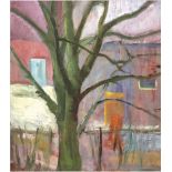 Palinkas, Heiner (1913-2000) "Der Baum vor dem Haus", Öl/Hartfaser, unsign., rückseitigWVZ-Nr. 15,