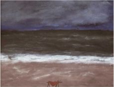 Laabs, Hans (1915 Treptow-2004 Berlin) "Strandflaggen", Gouache, sign. u.r.,24x30cm, hinter Glas