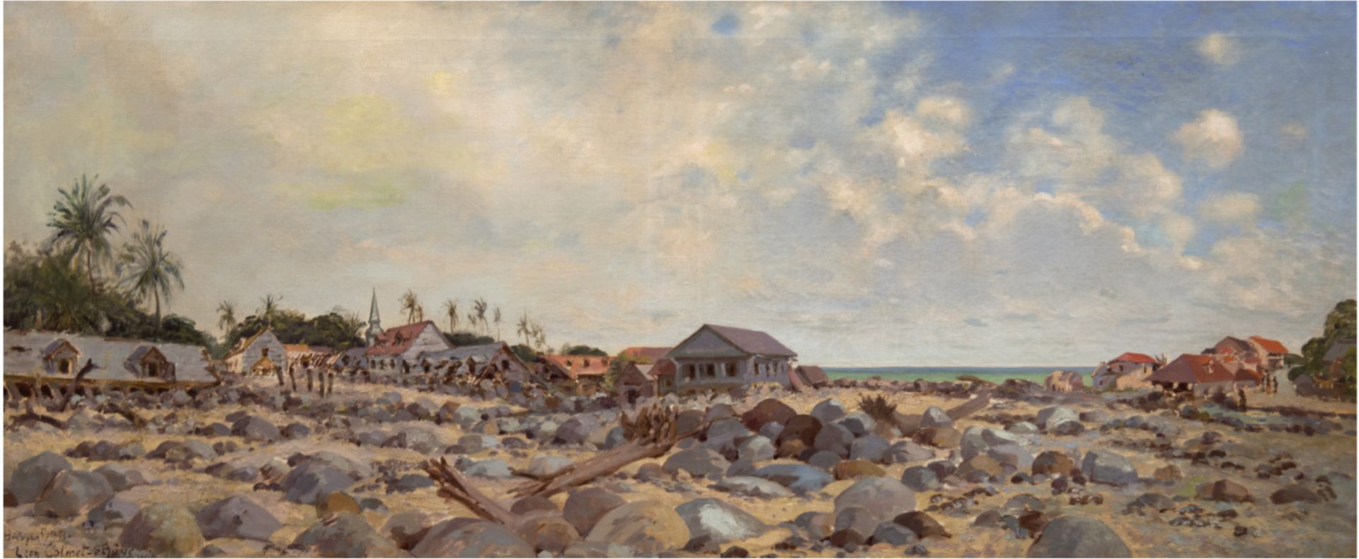 Colmet-Daage, Leon (1872-1915) "Blick auf Basse-Pointe", Öl/Lw., mehrere kl.Hinterlegungen, sign.,