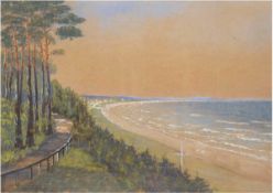 Hoffmann, Wilhelm (20. Jh.) "Pommersche Ostseeküste", Gouache, signiert und datiert 1946u.l.,