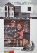 Plakat "Ausstellung Jens Rusch- Kultur- und Bürgerhaus Marne 18.10.2010 bis 2.1.2011",rücks. Widmung