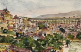 Weiser, Paul (1877 Erdmannsdorf- 1967 Gera) "Stadtansicht Segovia", Aquarell/Papier, sign.u.l., bez.