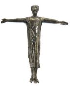 Knudsen, Knud Christian (1916-1998) "Kruzifix-Christus im langen Gewand mit Dornenkrone",Gips,