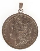 Münzanhänger, Silber, USA, One Dollar, 1885