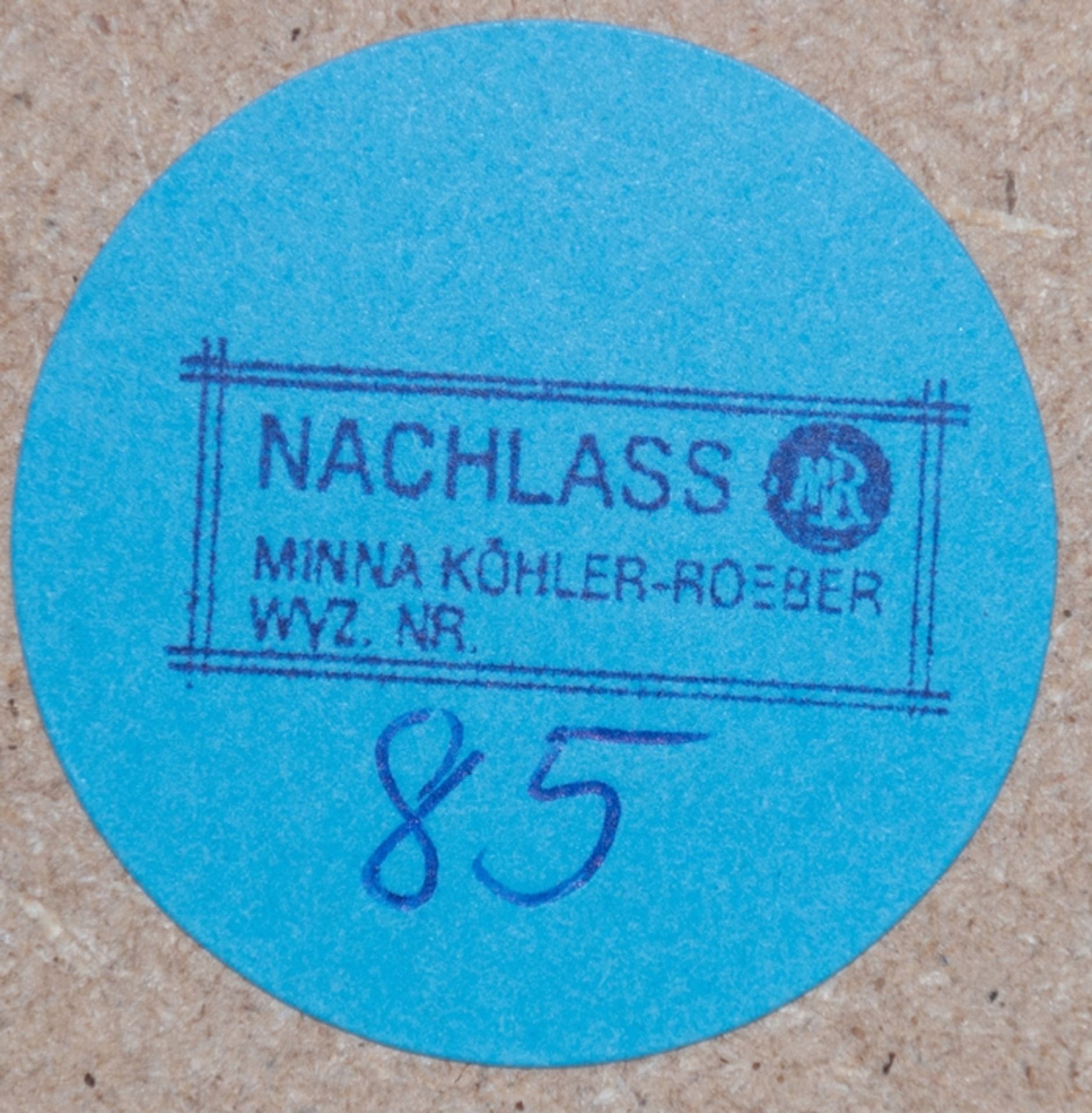 Köhler-Röber, Minna (1883 Reichenbach-1957 Friesen) "Ostsee", Öl/Mp., unsign., rückseitig Nachlaßst - Image 4 of 4