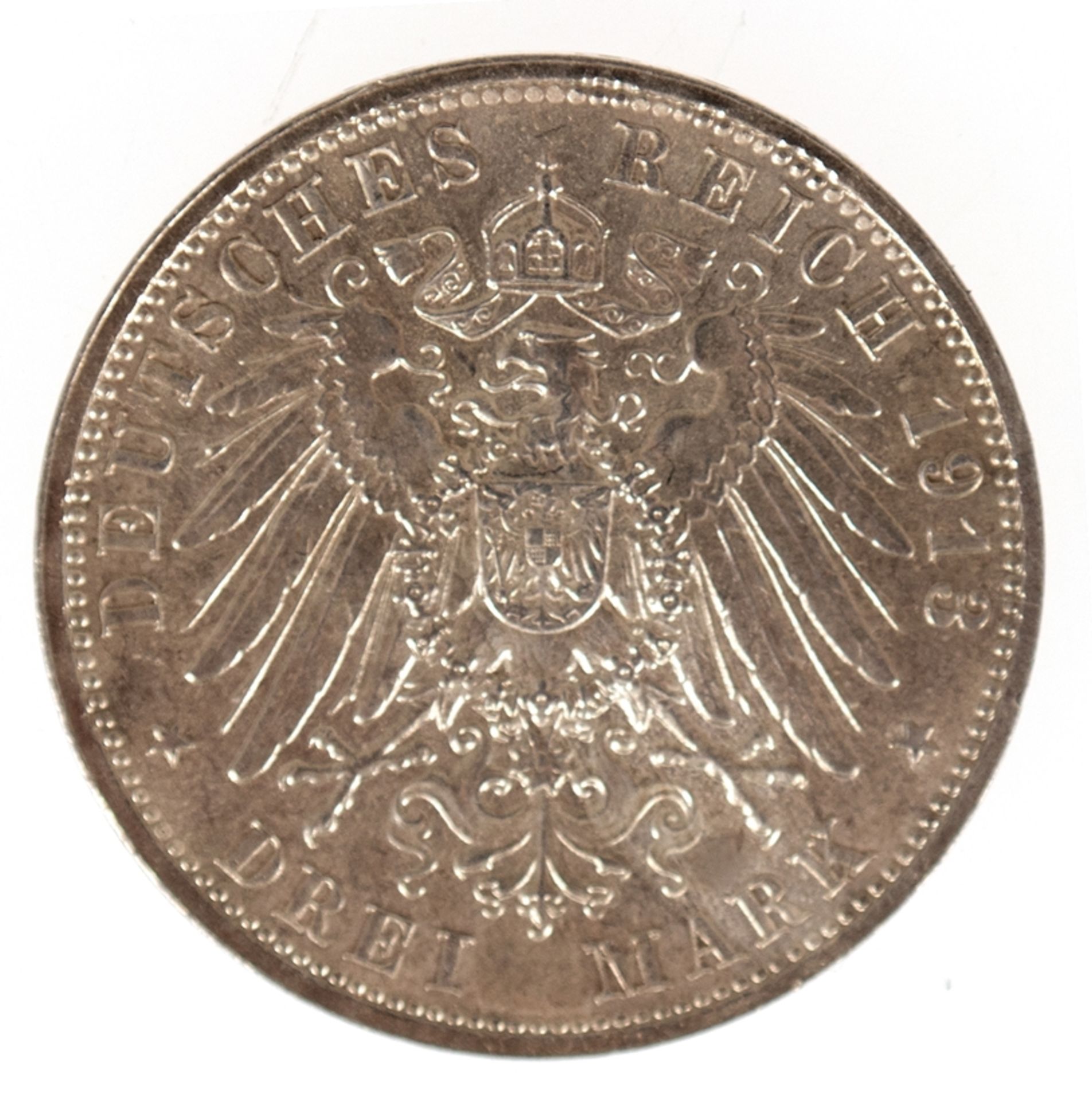 3 Mark, Preussen 1913 E, Völkerschlachtdenkmal, 900er Silber - Image 2 of 2