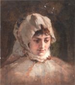 Kaulbach, Friedrich August von (1850 München-1920 Ohlstadt) "Portrait der Malerin Marie Weber", Öl/