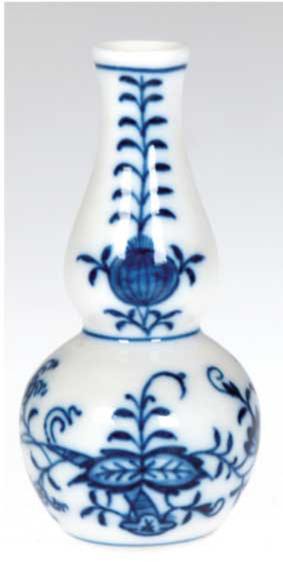 Meissen-Kalebassenvase, Zwiebelmuster, 1.Wahl, H. 10 cm