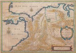 Karte "Terra Firma et Novum Regnum Granatense et Popayan-Karte Südamerika, Kolumbien", Kupferstich,