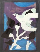 Braque, George (1882 Argentuil-1963 Paris) "Ausstellungsplakat", Farblitho., 52x39 cm, hinter Glas 