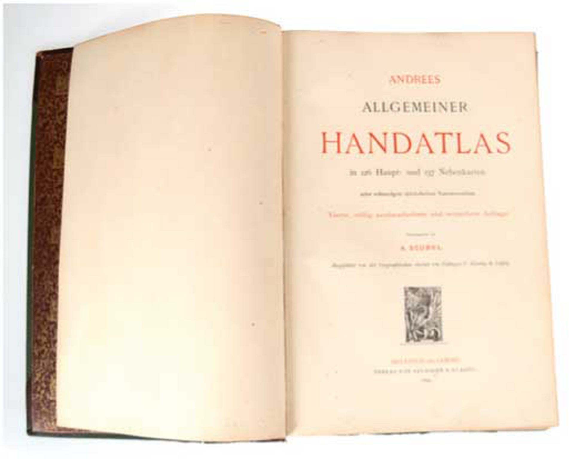 Andrees Allgemeiner Handatlas, 4. Auflage, in 126 Haupt- und 137 Nebenkarten und 179 Seiten Registe - Image 2 of 2