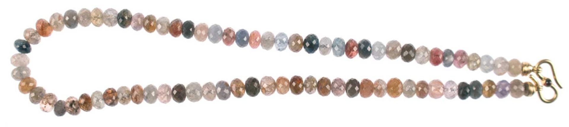 Diamant-Kette, multicolor, ges. ca. 230 ct., bestehend aus 77 facettiert geschliffenen Diamanten in