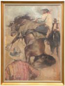 Fried, Pal (1893 Budapest-1976 New York City) "Rodeo", Mischtechnik/Karton, sign. u.r., 98x71 cm, h