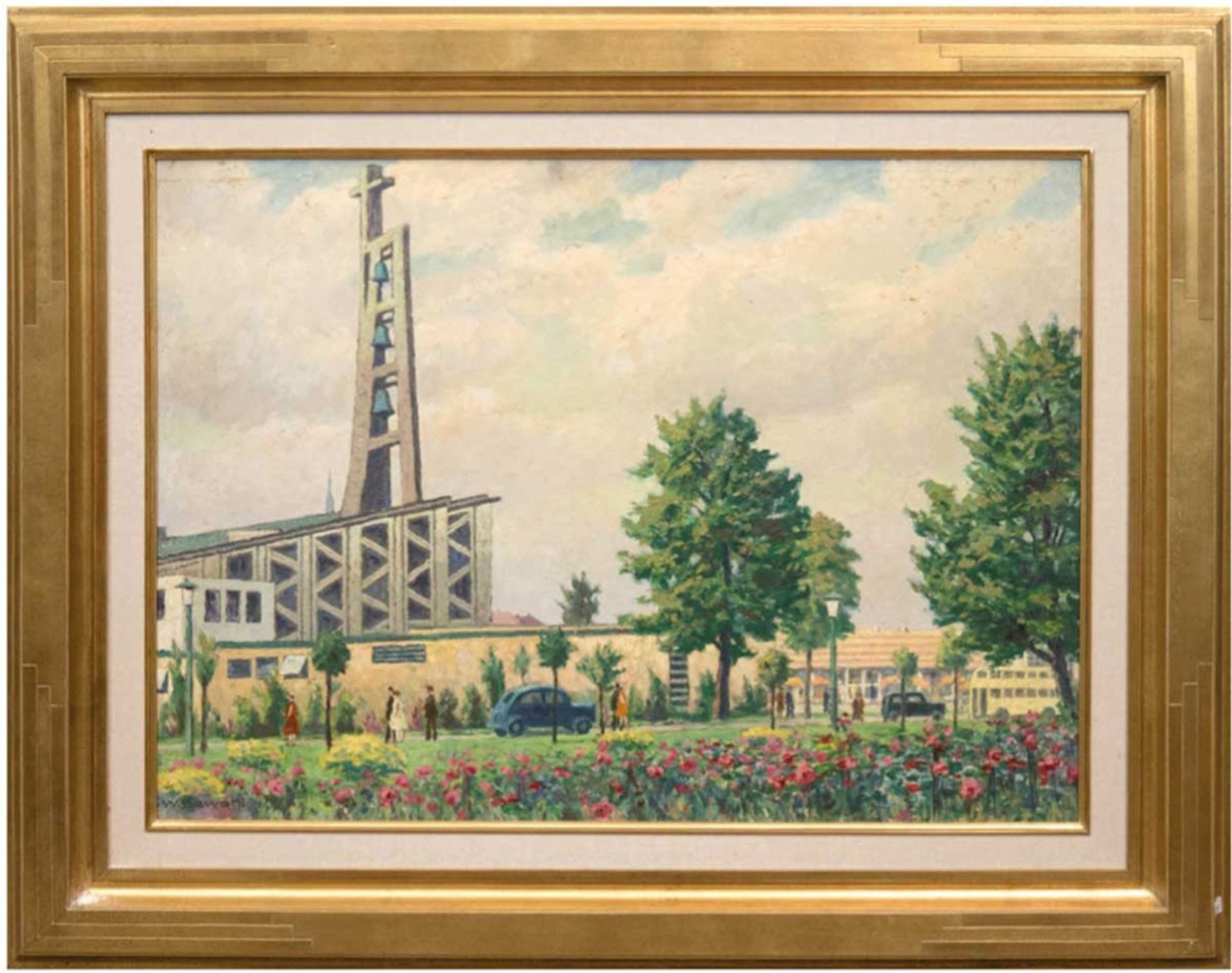 Sewohl, Waldemar (1887 Wismar-1967 Berlin) "Pfarrkirche St. Laurentius in Berlin-Mitte", Öl/HF.., s