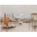 Monogrammist "Venedig", Öl/Lw., monogr. "A.M." u.r. und dat. 1897, 44x58 cm, Rahmen