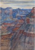 Weiser, Paul (1877 Erdmannsdorf-1967 Gera) "Grand Canyon", Aquarell, sign. u.r. und bez. und dat. ´