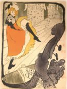 Toulouse-Lautrec, Henri de (1864-1901) "Plakat Jane Avril-Tänzerin im Moulin Rouge", mittig unten b