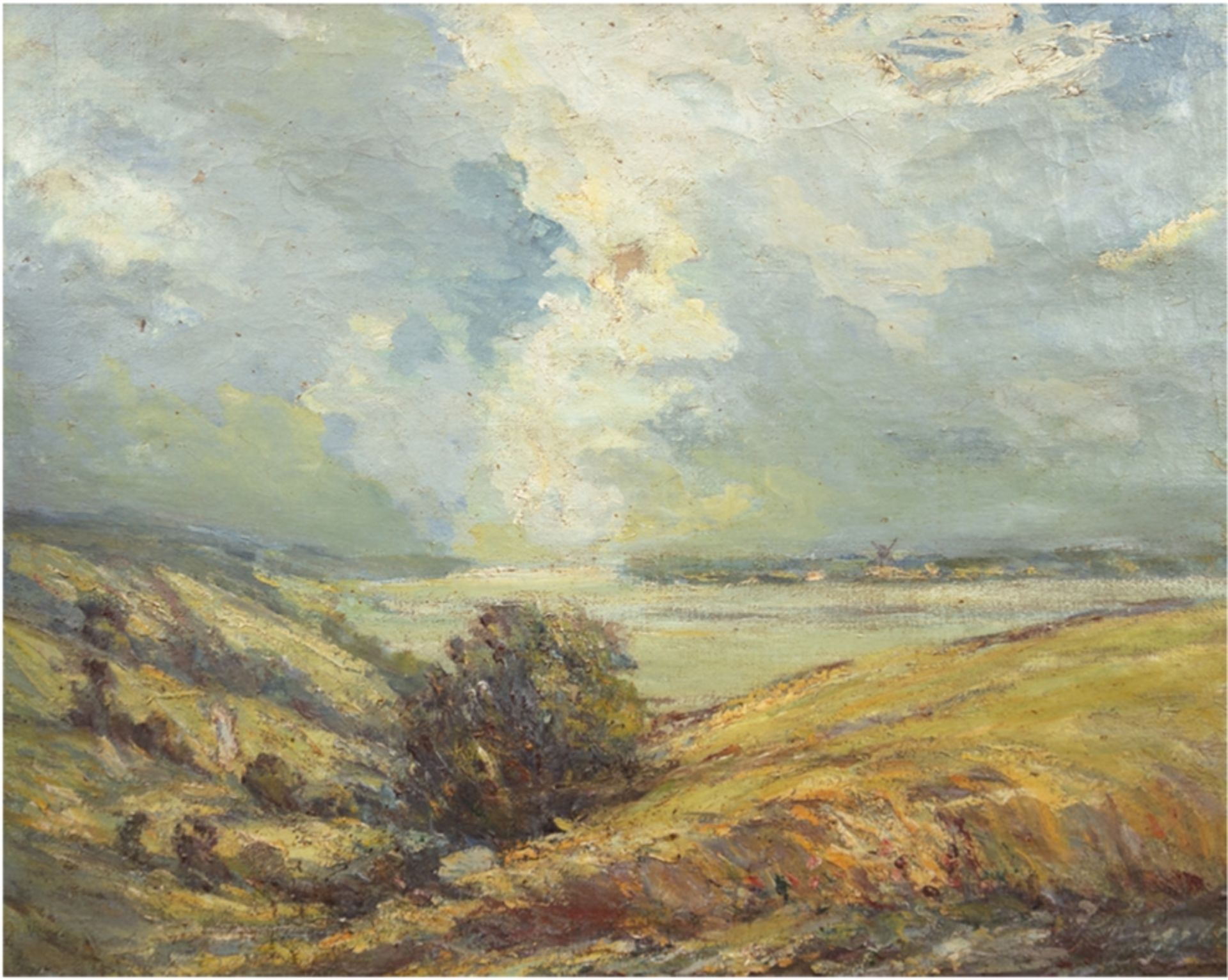 Landschaftsmaler des frühen 20. Jh. "Impressionistische norddeutsche Seenlandschaft", Öl/lw., unsig