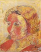 "Frauenporträt", Öl/Lw., unsign., 1 kl. Hinterlegung, 65x51 cm, Rahmen