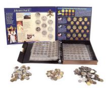 Konvolut Münzen und Gedenkmünzen, dabei Münzsätze in Euro, Gedenkmünzen "Joh. Paul II., 1, 2, 5 und
