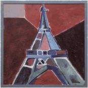 Hartmann, "Pariser Eiffelturm", Öl/ Hf., unsign., 96x92,5 cm, Rahmen, (aus dem Nachlass von Uwe Fri