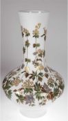 Bodenvase, Krautheim, polychromer Floraldekor mit Goldstaffage, H. 52 cm