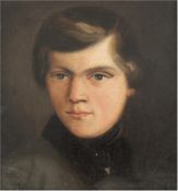 Pistorius, T. (19. Jh.) "Porträt eines Knaben", Öl/Lw./Mp., signiert und datiert 1844 u.r., 21x19 c