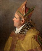 Lessing, Carl Friedrich  (1808 Breslau-1880 Karlsruhe) "Bildnis eines Bischofs, wohl E. von Kettele