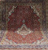 Bidjar, Persien, rotgrundig, Heratizeichnung mit Medaillon, 337x222 cm