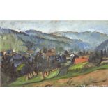 Trcka, V.L. (Tschechischer Maler) "Riesengebirge", Öl/Mp., sign. u.r. und dat. 1954, 32x43,5 cm, h