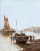 Fabre, Henri (1880-1950, französischer Landschafts- und Marinemaler) "Fischerboote vor der Küste", 