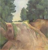 Kieslich, Alfred (1898 Berlin-?) "Landschaft" Öl/Lw., sign. u.r., rücks. sign. u. dat. 1924, 66x60 