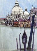 Sellmann, K. "Venedig", Mischtechnik, sign. und bez. u.r., dat. 8/69, an den Ecken rep., 51x34 cm, 