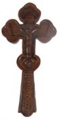 Holzkreuz "Jesus am Kreuz", geschnitzt, H. 22 cm