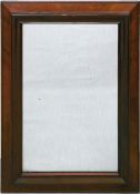 Spiegel, um 1890, Nußbaum furniert, rechteckig, 89x65 cm