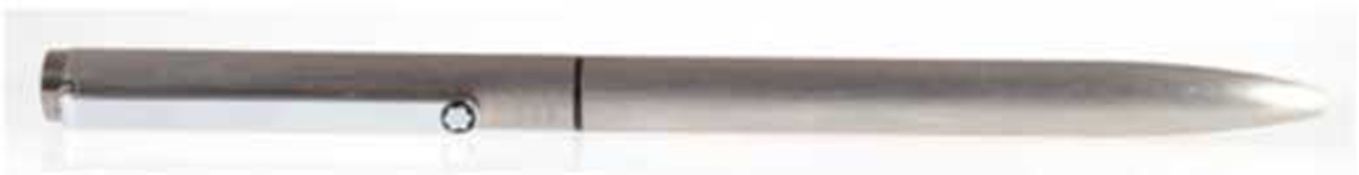 Montblanc-Kugelschreiber, Noblesse, 2 Farben, rotierende Mechanik, silberfarbenes Metall, gebürstet