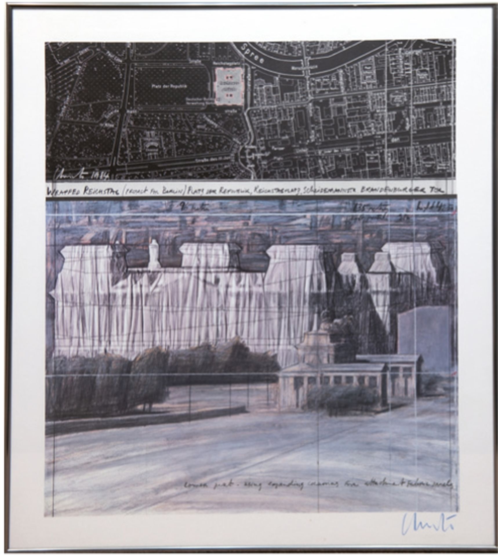 Christo (1935-2002) "Wrapped Reichstag (Project for Berlin), Platz der Republik, Reichstagplatz, Br