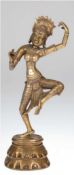 Figur "Tempeltänzerin", Bronze, Nepal Mitte 20. Jh., H. 34 cm